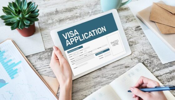 Online Visa Application Form On Screen. Country Visit Permit.